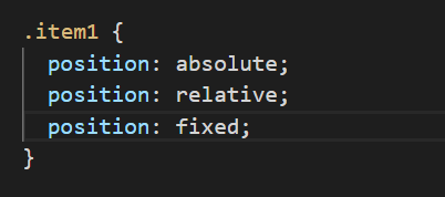 code for positioning elements