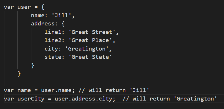 Accessing an object example image